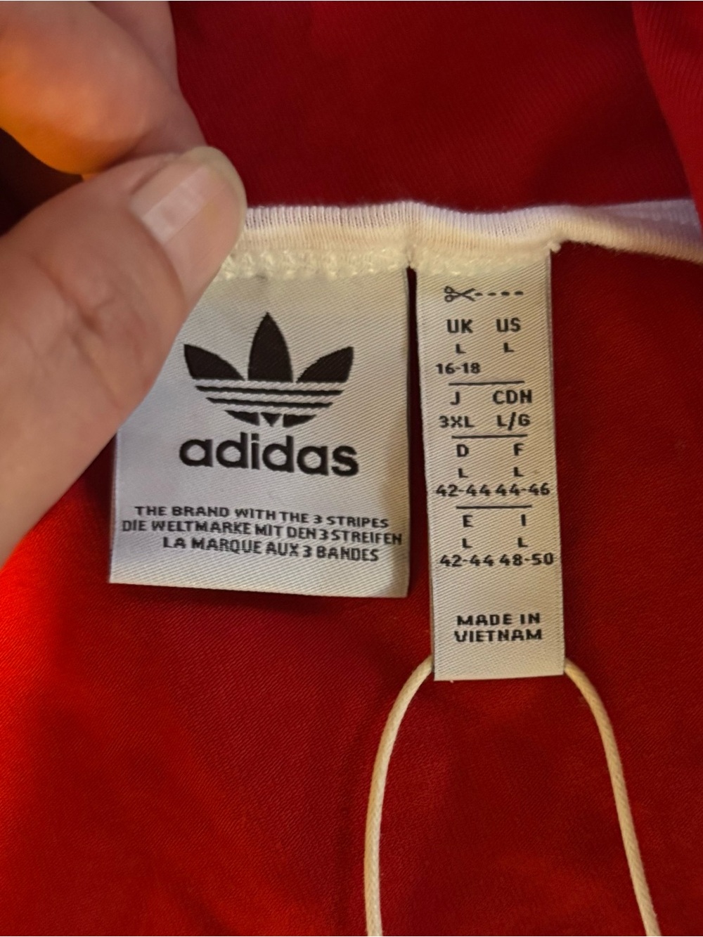 adidas Red One-Piece with White Trim for women - Picture 3 of 3